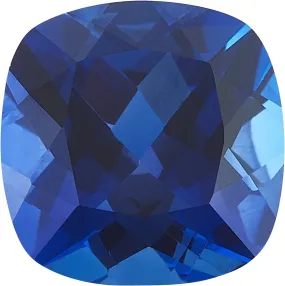 Square Cushion Cut Lab Created Blue Sapphire Gemstone