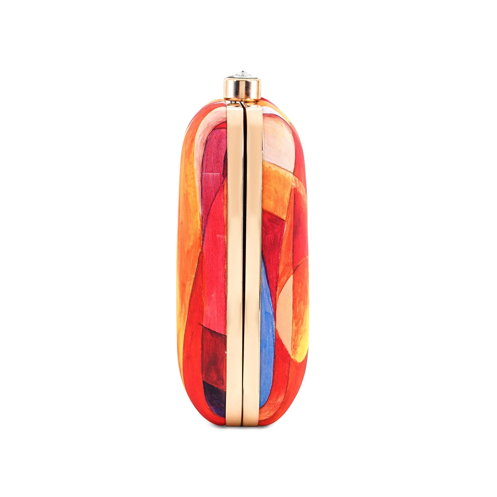 Sunny Amber Multicolour Printed Clutch