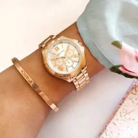 Tacy Rosegold Watch Bracelet Stack