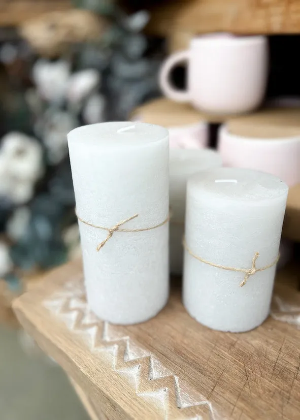 Terra Pillar Candle Natural - 7x14