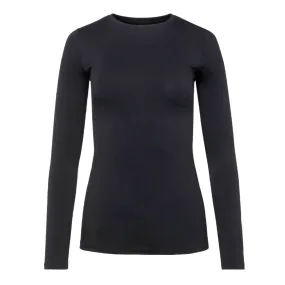 Tess Crewneck Long Sleeve Tee (Black)