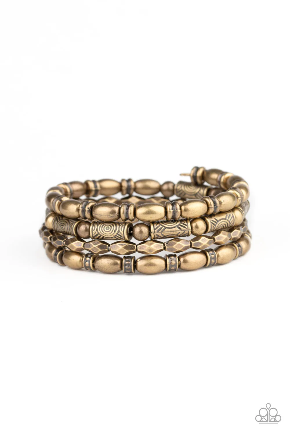 Texture Throwdown Brass-Bracelet