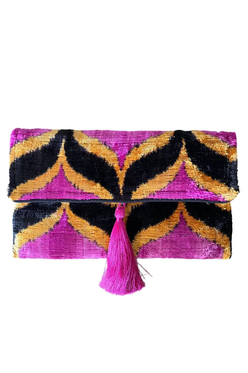 TURKISH DELIGHT SILK VELVET IKAT CLUTCH