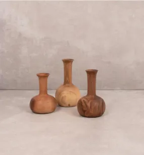 Walnut Wood Mini Vase - Joni