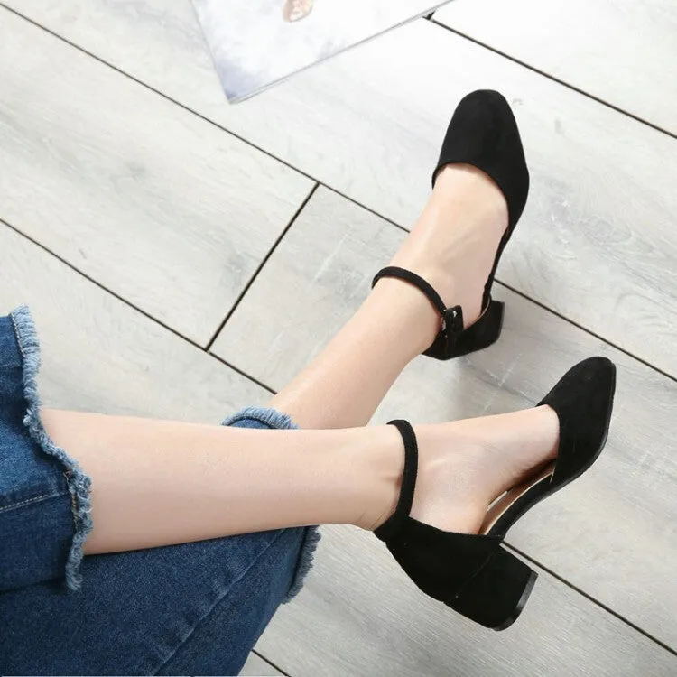 Women's Ankle Strap Block Chunky Heel Sandals